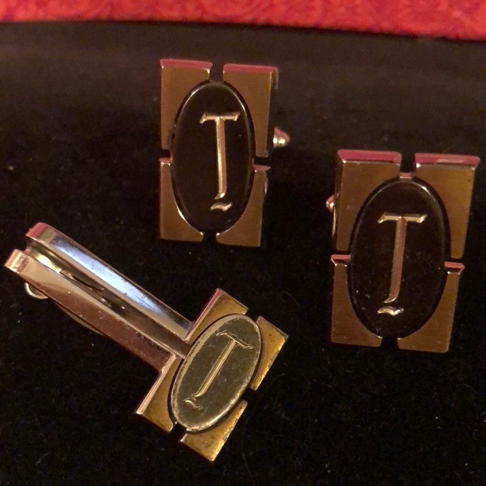 VTG HICKOK CUFFLINKS and Tieclip Set